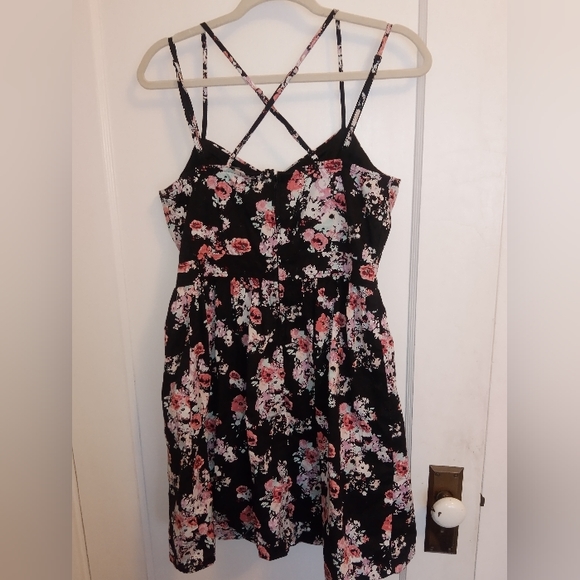 Charlotte Russe Floral Racer Back Midi Dress L - Picture 5 of 5